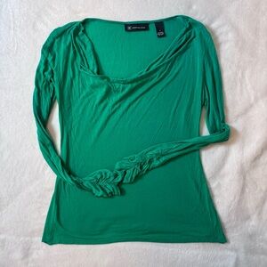 INC International Concepts Green Long Sleeve Top